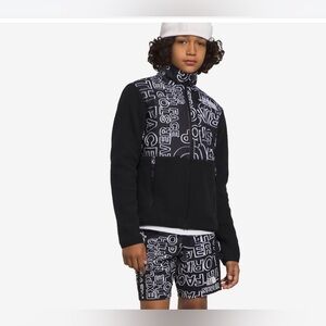 THE NORTH FACE Denali Jacket - TNF Black TNF Marker Logo Print NWOT size 14/16